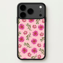 Pressed Pink Flowers Pattern Phone Case for iPhone 17 Pro