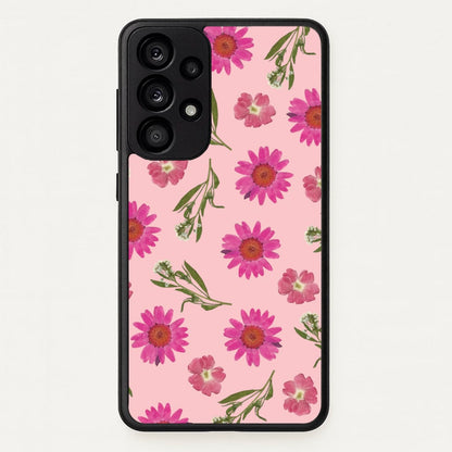 Pressed Pink Flowers Pattern   - Floral Phone Case for Galaxy A53