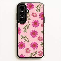 Pressed Pink Flowers Pattern   - Floral Phone Case for Galaxy A56