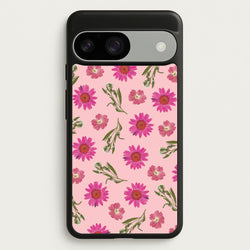 Pressed Pink Flowers Pattern   - Floral Phone Case for Google Pixel 9 / 9 Pro
