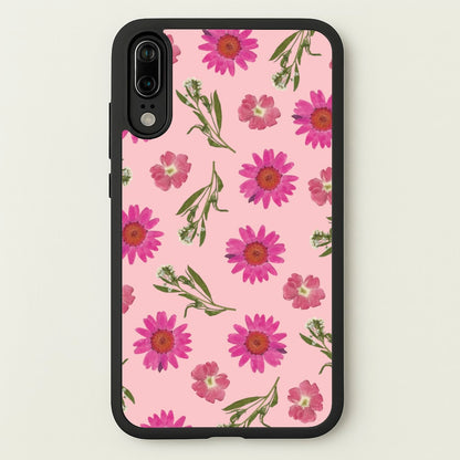 Pressed Pink Flowers Pattern   - Floral Phone Case for Huawei P20