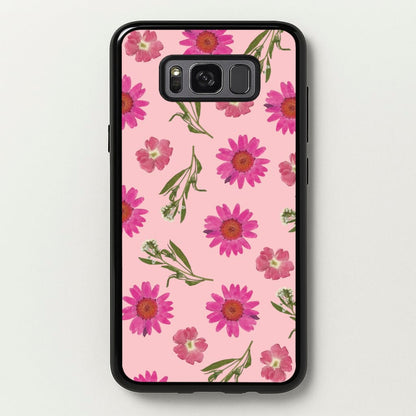 Pressed Pink Flowers Pattern   - Floral Phone Case for Galaxy S8 Plus