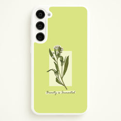Beauty Is Immortal Press Flower  - Floral Phone Case for Galaxy S23 Plus