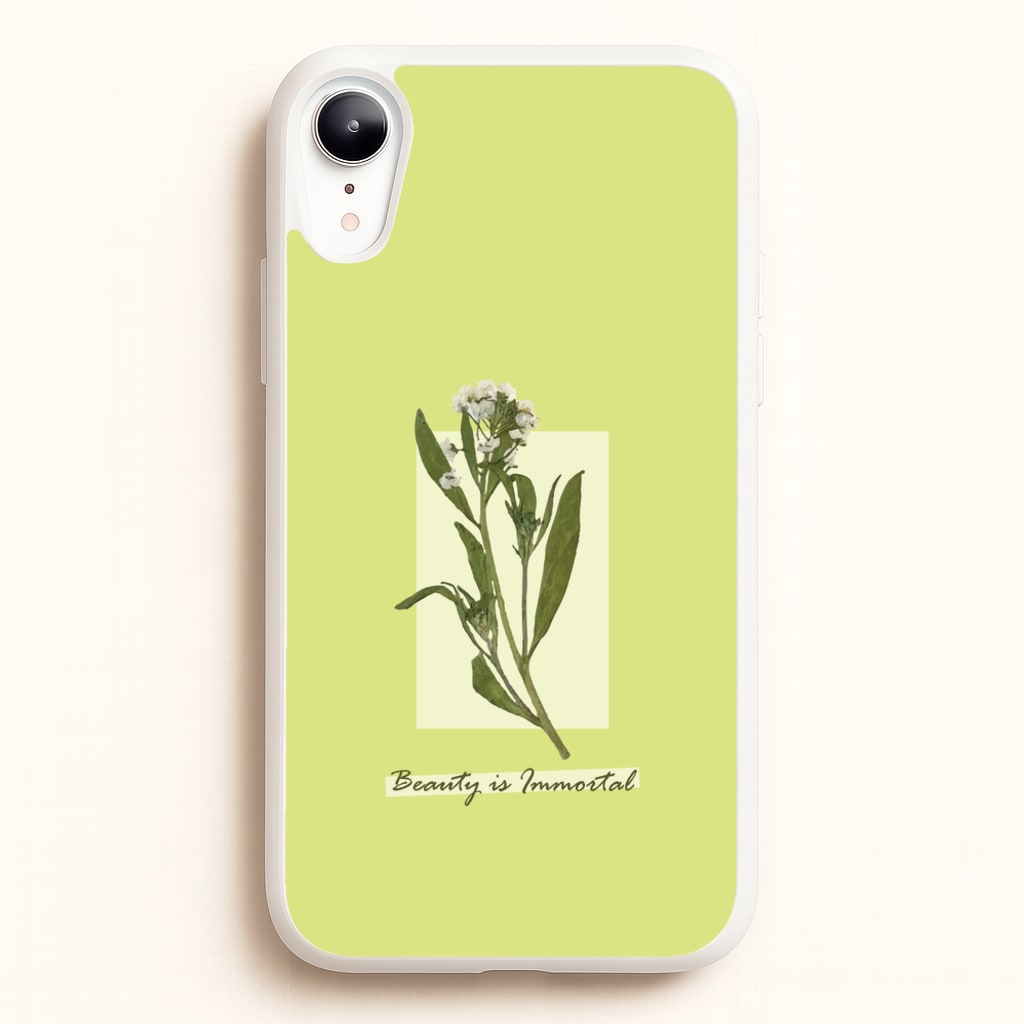 Beauty Is Immortal Press Flower  - Floral Phone Case for iPhone XR