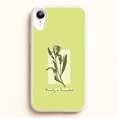 Beauty Is Immortal Press Flower  - Floral Phone Case for iPhone XR