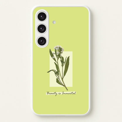Beauty Is Immortal Press Flower  - Floral Phone Case for Galaxy S24 Plus