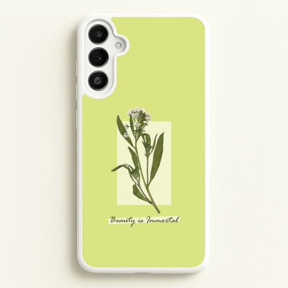 Beauty Is Immortal Press Flower  - Floral Phone Case for Galaxy A34