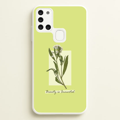 Beauty Is Immortal Press Flower  - Floral Phone Case for Galaxy A21s
