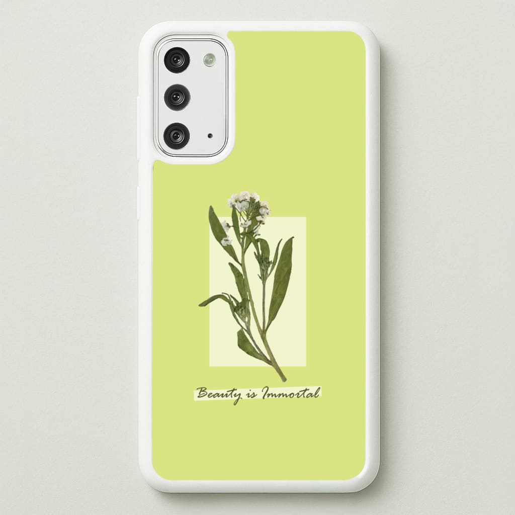 Beauty Is Immortal Press Flower  - Floral Phone Case for Galaxy Note 20