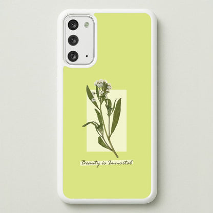 Beauty Is Immortal Press Flower  - Floral Phone Case for Galaxy Note 20