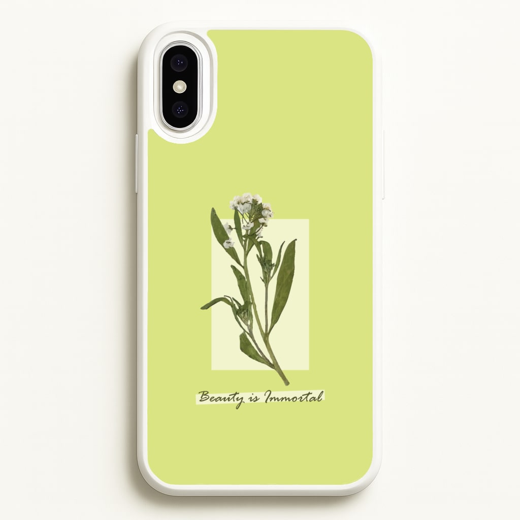 Beauty Is Immortal Press Flower  - Floral Phone Case for iPhone XS Max