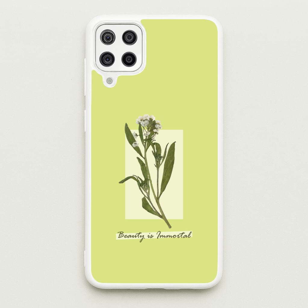Beauty Is Immortal Press Flower  - Floral Phone Case for Galaxy A12