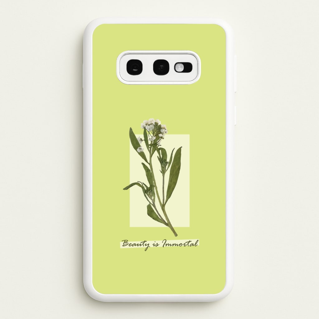 Beauty Is Immortal Press Flower  - Floral Phone Case for Galaxy S10e