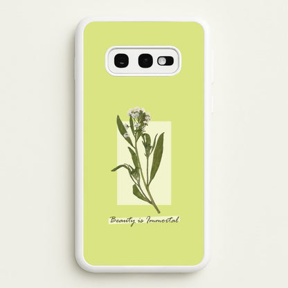 Beauty Is Immortal Press Flower  - Floral Phone Case for Galaxy S10e
