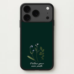 Follow Your Own Path Dark Green Phone Case for iPhone 17 Pro