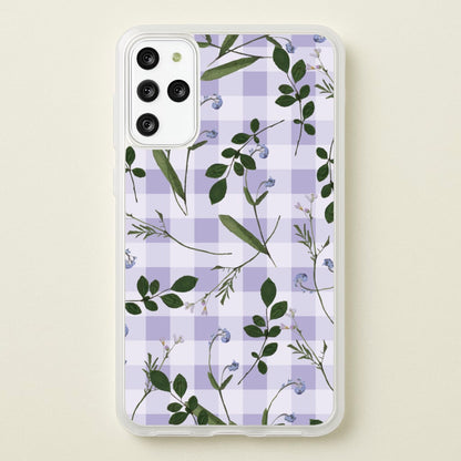 Checkered Pressed Flowers Pattern  - Floral Phone Case for Galaxy S20 Plus