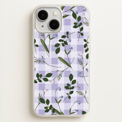 Checkered Pressed Flowers Pattern  - Floral Phone Case for iPhone 13