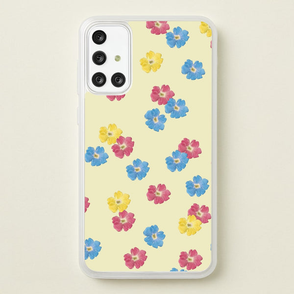 Pastel Pressed Flowers Pattern  - Floral Phone Case for Galaxy A71
