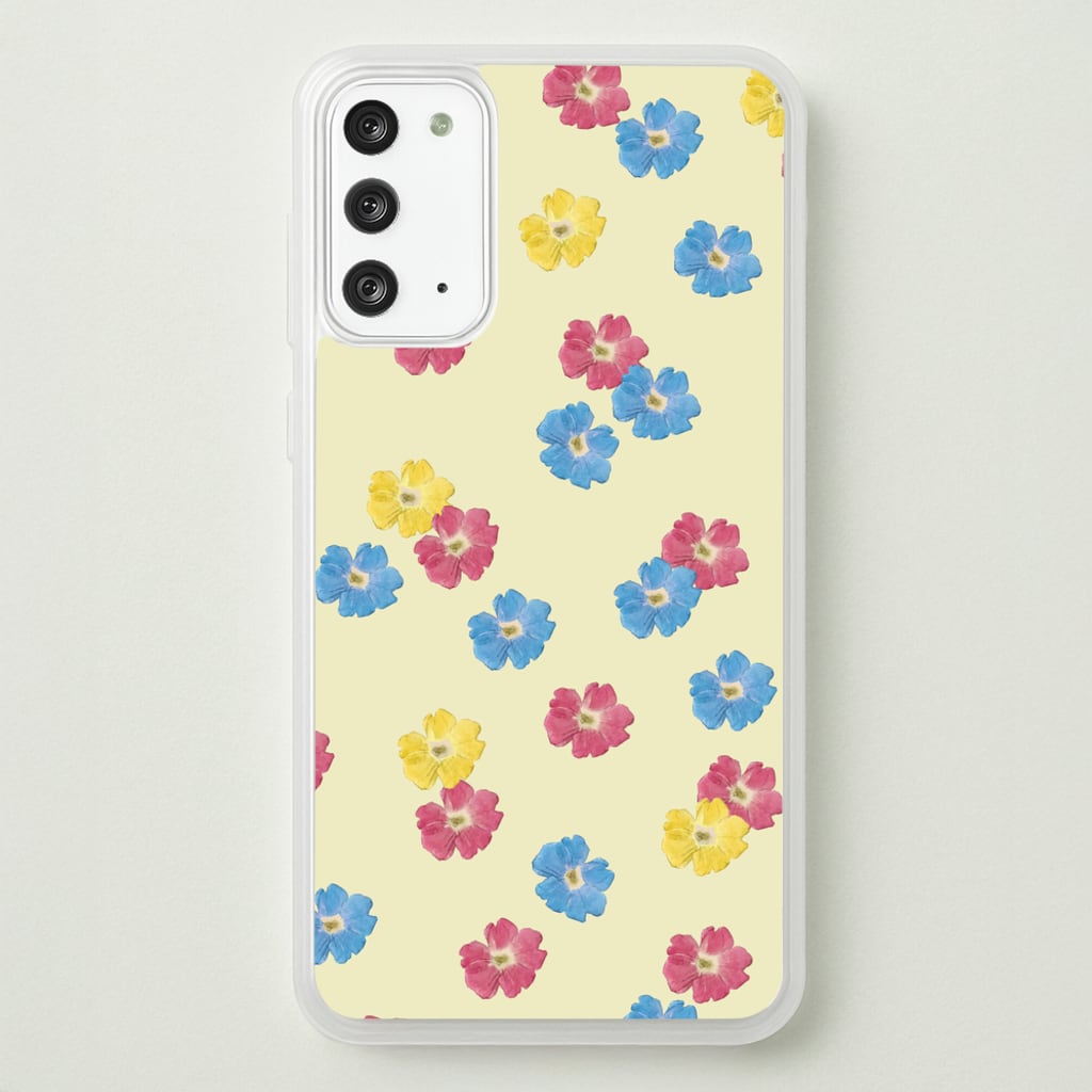 Pastel Pressed Flowers Pattern  - Floral Phone Case for Galaxy Note 20
