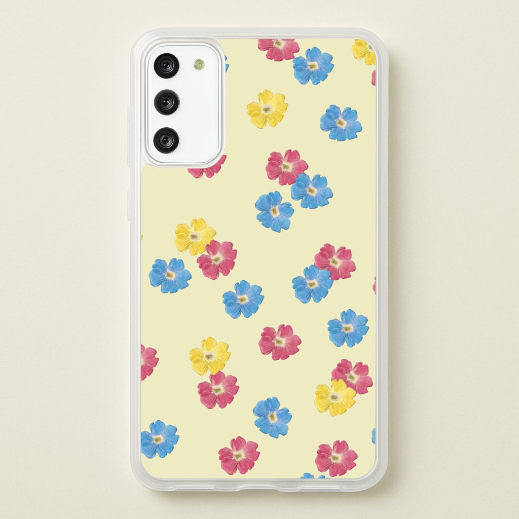 Pastel Pressed Flowers Pattern  - Floral Phone Case for Galaxy S20FE