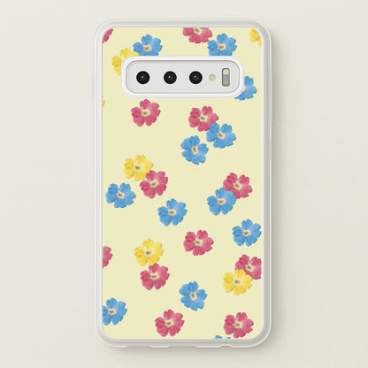 Pastel Pressed Flowers Pattern  - Floral Phone Case for Galaxy S10