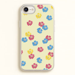 Pastel Pressed Flowers Pattern  - Floral Phone Case for iPhone 6 Plus / 7 Plus / 8 Plus