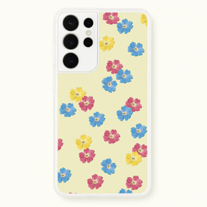 Pastel Pressed Flowers Pattern  - Floral Phone Case for Galaxy S21 Ultra
