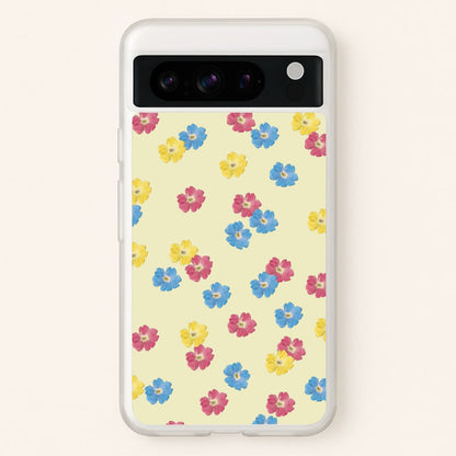 Pastel Pressed Flowers Pattern  - Floral Phone Case for Google Pixel 8 Pro
