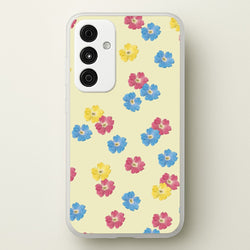 Pastel Pressed Flowers Pattern  - Floral Phone Case for Galaxy A55