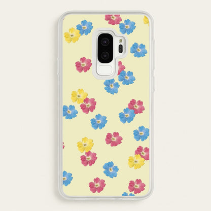 Pastel Pressed Flowers Pattern  - Floral Phone Case for Galaxy S9 Plus