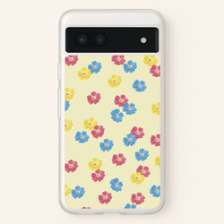 Pastel Pressed Flowers Pattern  - Floral Phone Case for Google Pixel 7a