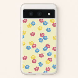 Pastel Pressed Flowers Pattern  - Floral Phone Case for Google Pixel 8a