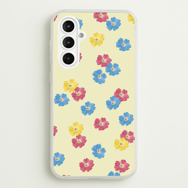 Pastel Pressed Flowers Pattern  - Floral Phone Case for Galaxy A16