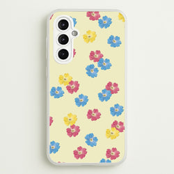 Pastel Pressed Flowers Pattern  - Floral Phone Case for Galaxy A14