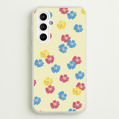 Pastel Pressed Flowers Pattern  - Floral Phone Case for Galaxy A14