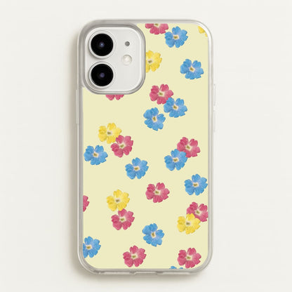 Pastel Pressed Flowers Pattern  - Floral Phone Case for iPhone 12 / 12 Pro
