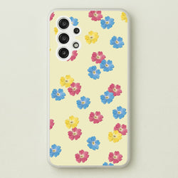 Pastel Pressed Flowers Pattern  - Floral Phone Case for Galaxy A13