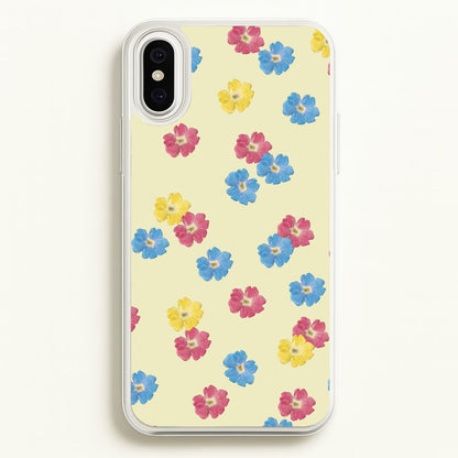 Pastel Pressed Flowers Pattern  - Floral Phone Case for iPhone XS Max