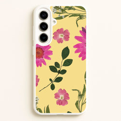 Pressed Plants Yellow  - Floral Phone Case for Galaxy A56