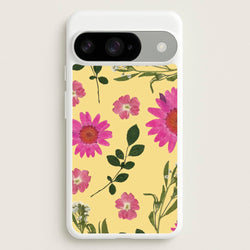 Pressed Plants Yellow Phone Case for Google Pixel 10 / 10 Pro