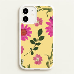 Pressed Plants Yellow  - Floral Phone Case for iPhone 12 Mini