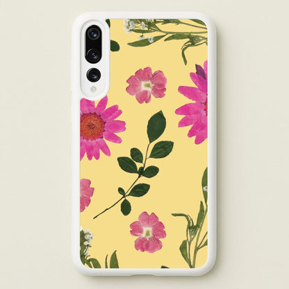 Pressed Plants Yellow  - Floral Phone Case for Huawei P20 Pro