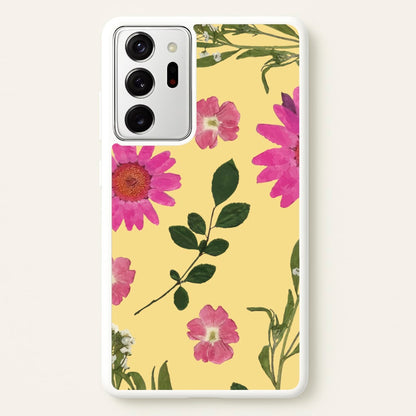 Pressed Plants Yellow  - Floral Phone Case for Galaxy Note 20 Ultra