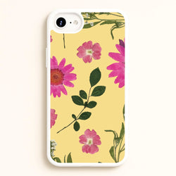 Pressed Plants Yellow  - Floral Phone Case for iPhone 6 / 7 / 8 / SE