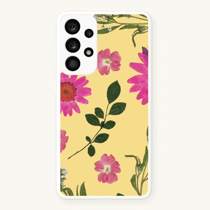 Pressed Plants Yellow  - Floral Phone Case for Galaxy A33