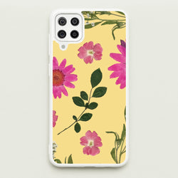 Pressed Plants Yellow  - Floral Phone Case for Galaxy A12