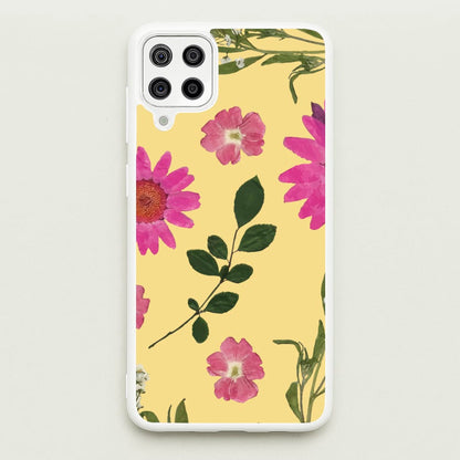 Pressed Plants Yellow  - Floral Phone Case for Galaxy A12