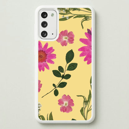 Pressed Plants Yellow  - Floral Phone Case for Galaxy Note 20
