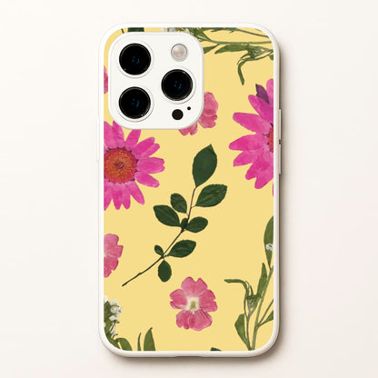 Pressed Plants Yellow  - Floral Phone Case for iPhone 14 Pro Max