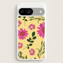 Pressed Plants Yellow  - Floral Phone Case for Google Pixel 9 / 9 Pro